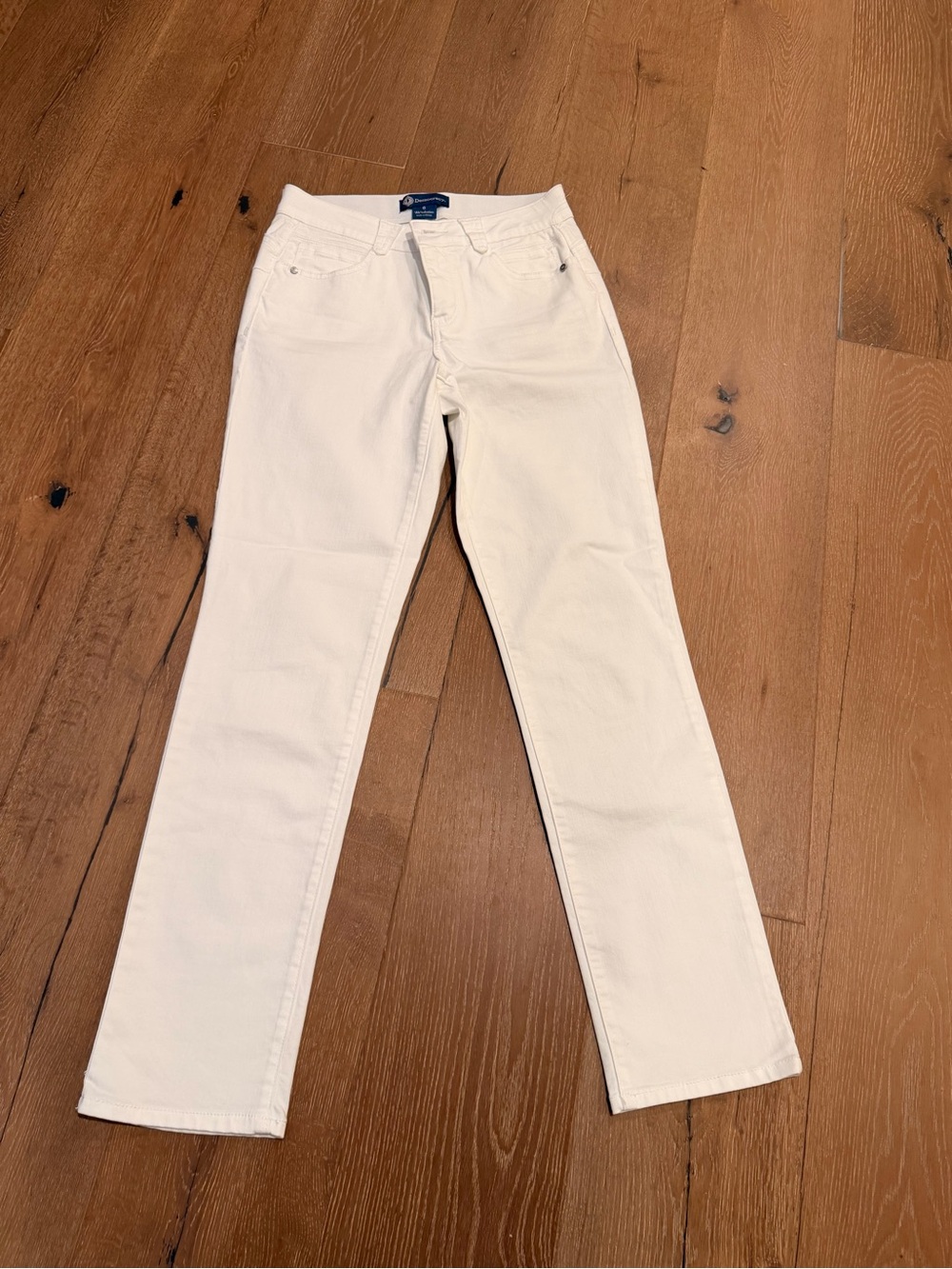 Democracy White Straight-Leg Jeans